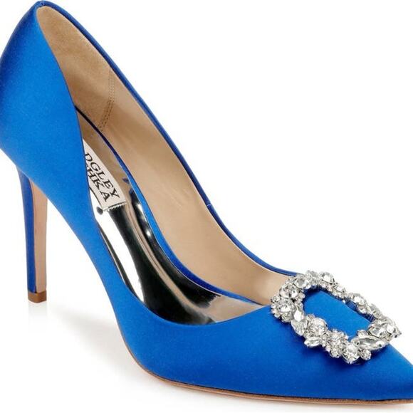 Badgley Mischka Collection Cher Crystal Embellished Pump Size 7 - Picture 2 of 12